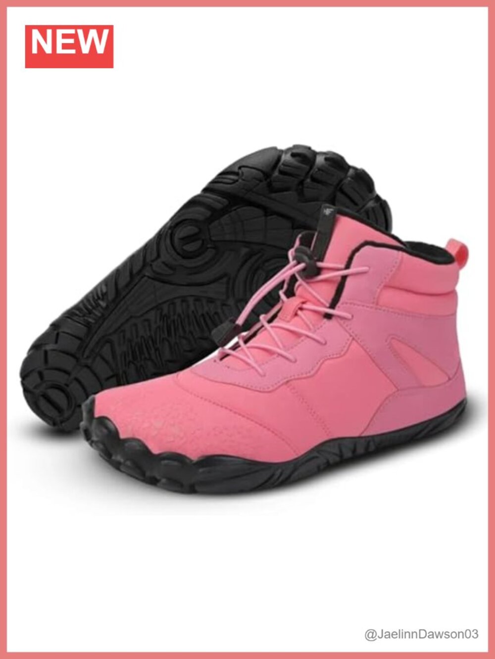 Wide Toe Box Barefoot Winter Boots Rubber Sole Waterproof Hiking